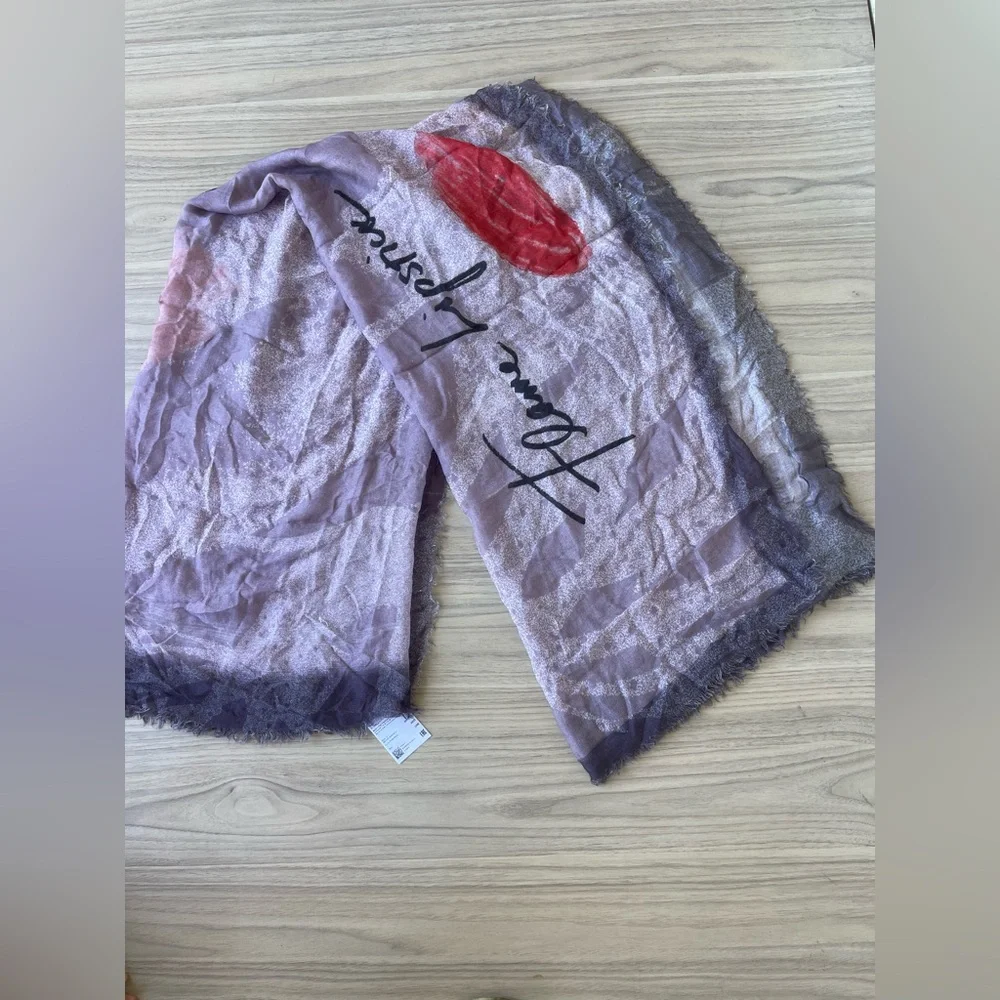 Escada Lavender Mauve Ombre Lightweight Scarf Wrap